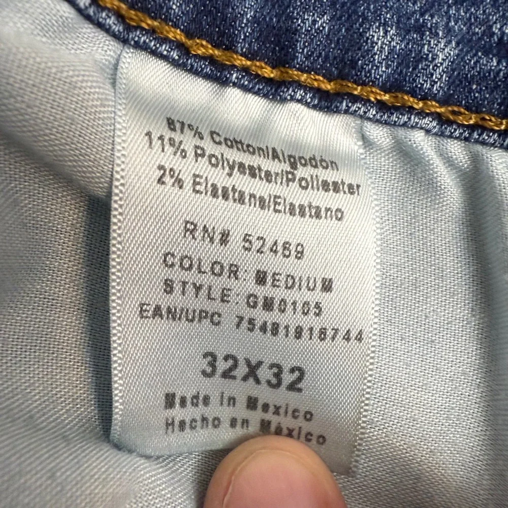 George‎ Athletic Jeans Mens 32x32(32x31) Medium Wash Straight Leg Denim Pants
